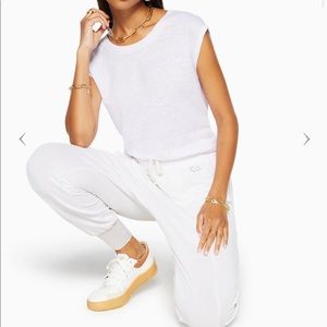 NWT Ramy Brook Mason Drawstring Joggers Pants Ivory L.  Retails for $195